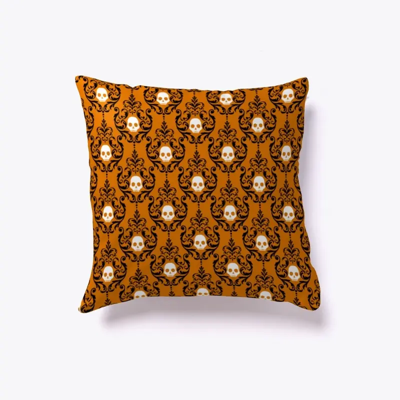 Skull Damask (orange)